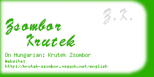 zsombor krutek business card